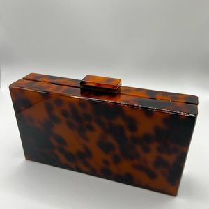 Leopard print clutch